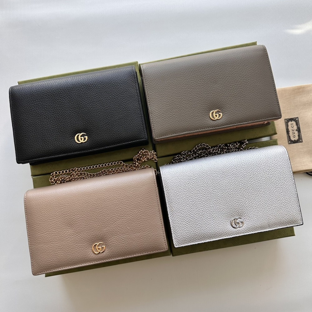 GUC New Fashion Leather Chain Shoulder Bag Womens Casual Daily Handbag with Inside Mirror