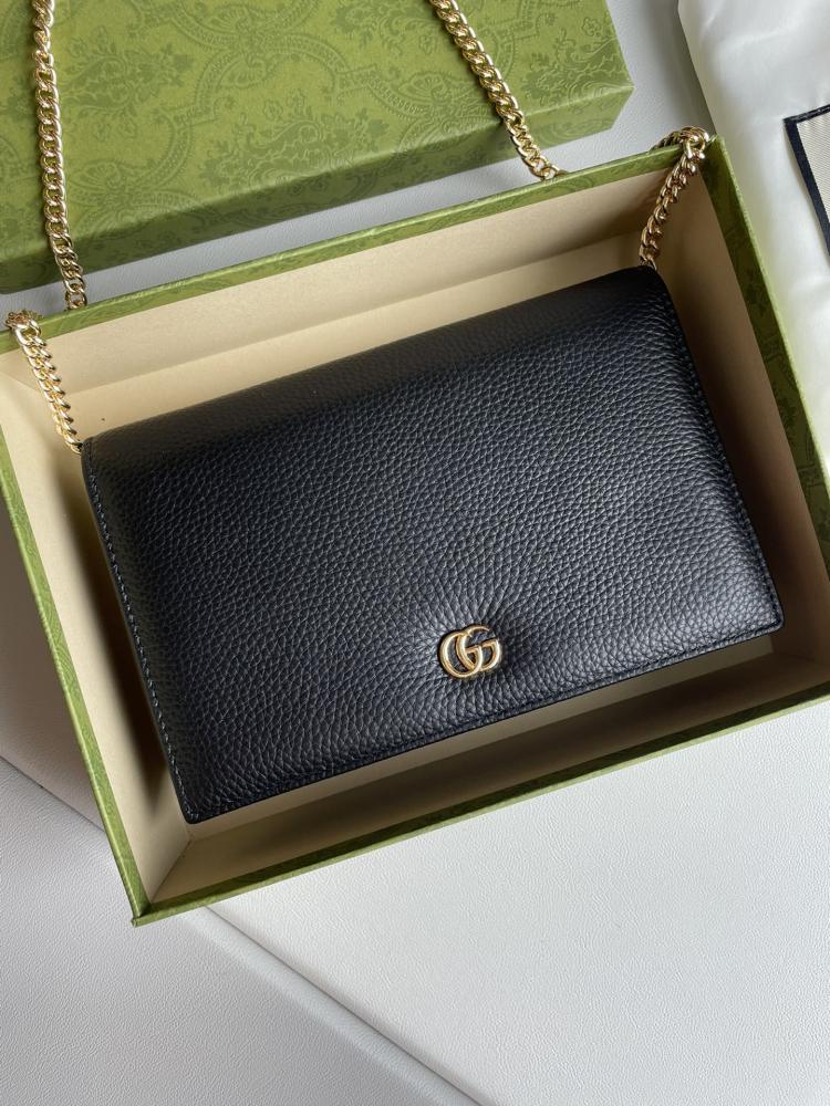 GUC New Fashion Leather Chain Shoulder Bag Womens Casual Daily Handbag with Inside Mirror