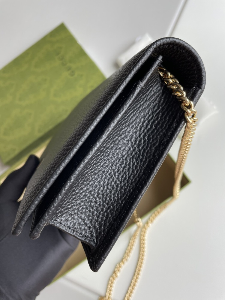GUC New Fashion Leather Chain Shoulder Bag Womens Casual Daily Handbag with Inside Mirror