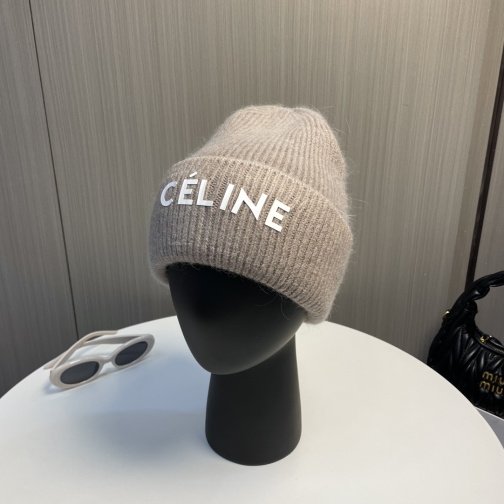 Celin Knitted Hat Designer Beanie Cap Mens Fitted Hats Unisex Cashmere Letters Casual Skull Womens Caps