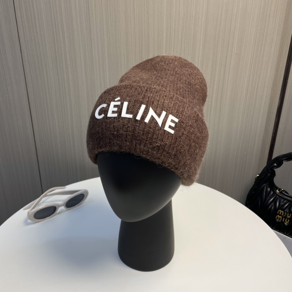 Celin Knitted Hat Designer Beanie Cap Mens Fitted Hats Unisex Cashmere Letters Casual Skull Womens Caps