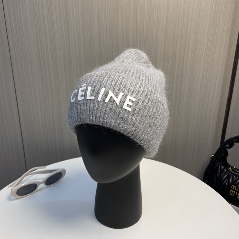 Celin Knitted Hat Designer Beanie Cap Mens Fitted Hats Unisex Cashmere Letters Casual Skull Womens Caps