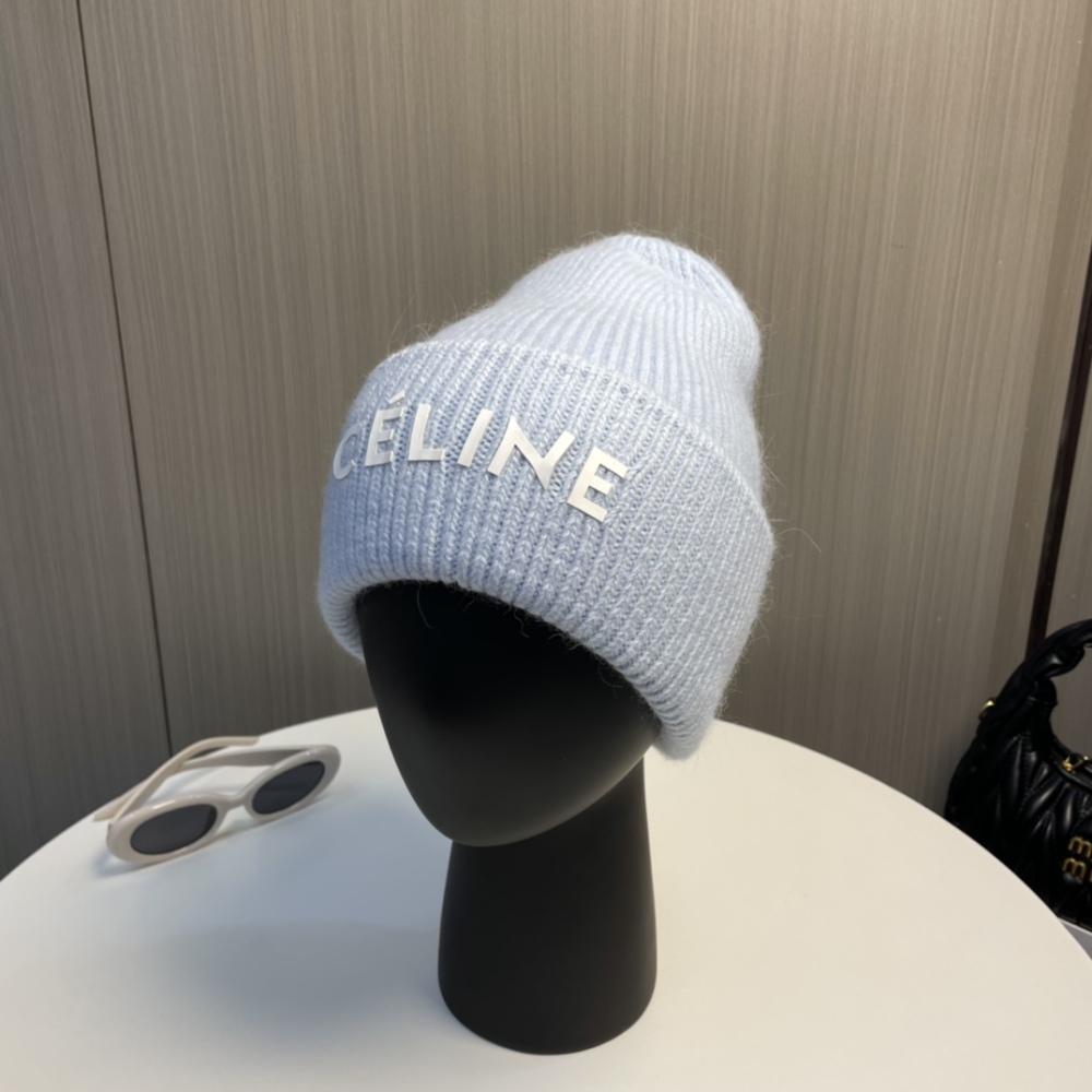 Celin Knitted Hat Designer Beanie Cap Mens Fitted Hats Unisex Cashmere Letters Casual Skull Womens Caps