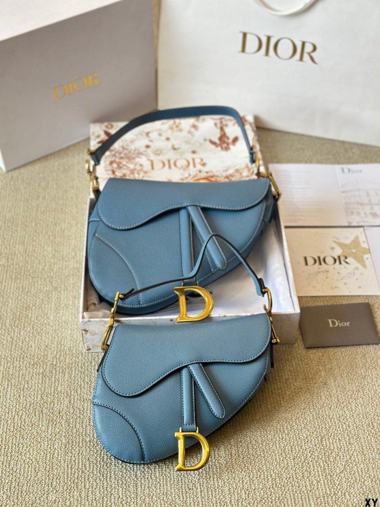 DIO Womens Classic Saddle Bags Fashion Shoulder Bags two sizes