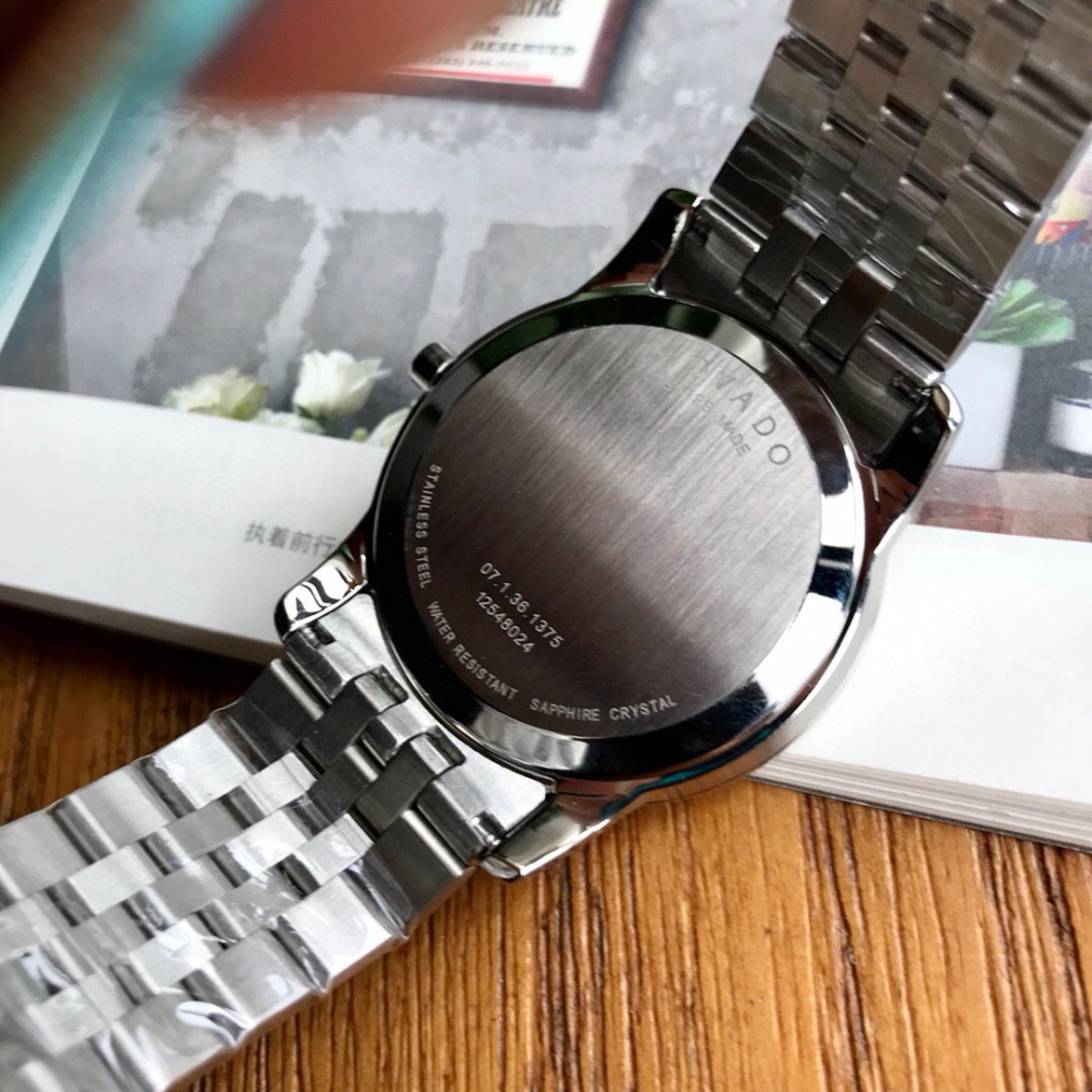 Movado Classic Luxury 40mm Mens Watches Fashion Steel Black Dial Automatic Movement Wristwatch