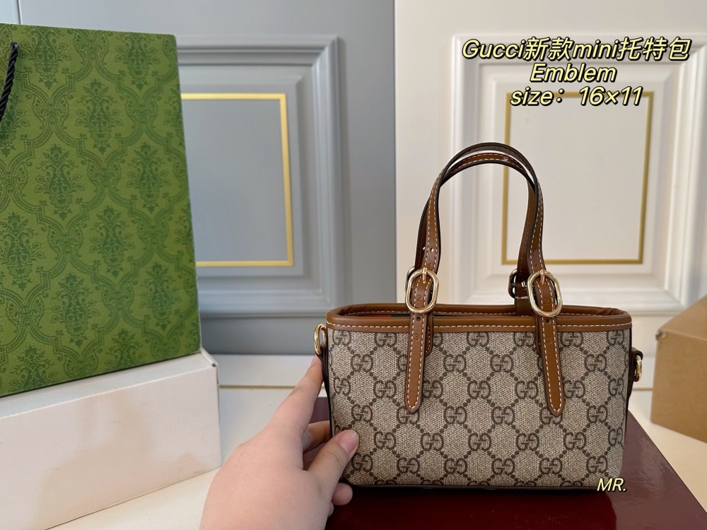 GUC Women Designer Shoulder Bags Brown Letter Bag