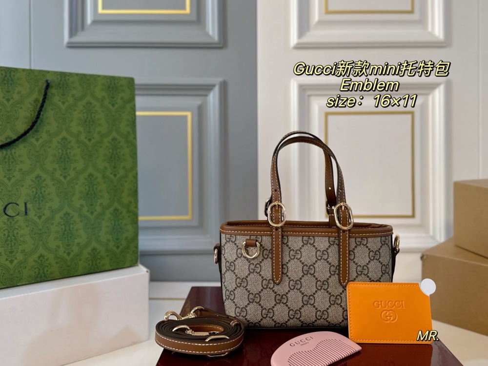 GUC Women Designer Shoulder Bags Brown Letter Bag