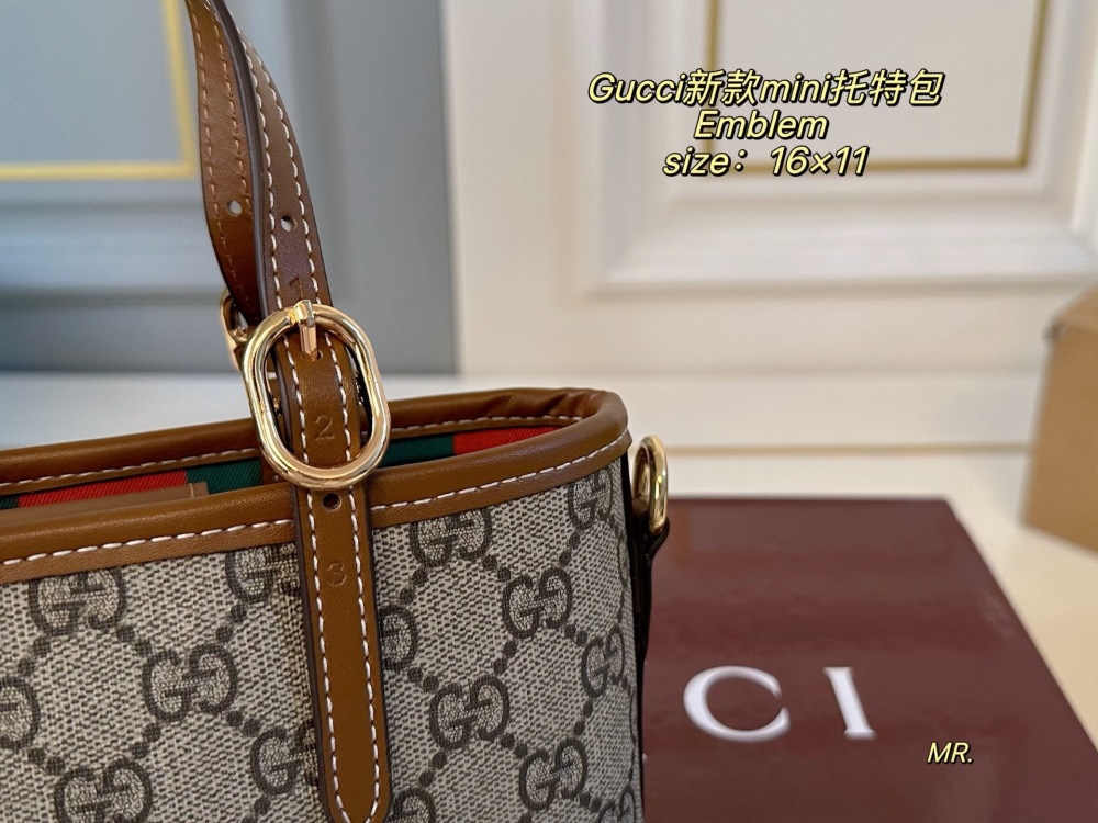 GUC Women Designer Shoulder Bags Brown Letter Bag