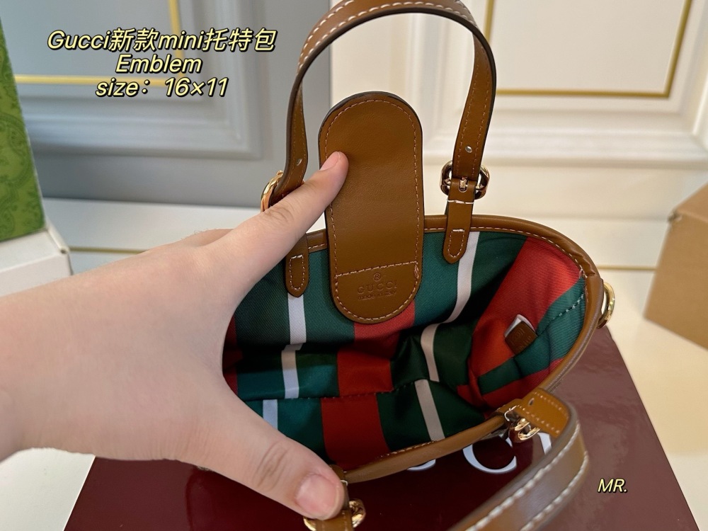 GUC Women Designer Shoulder Bags Brown Letter Bag