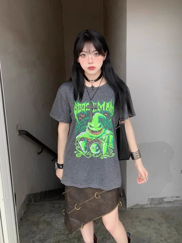 Gothic Oogie Boogie T-Shirt – Tim Burton Inspired Boogeyman Horror Streetwear Shirt Y2K