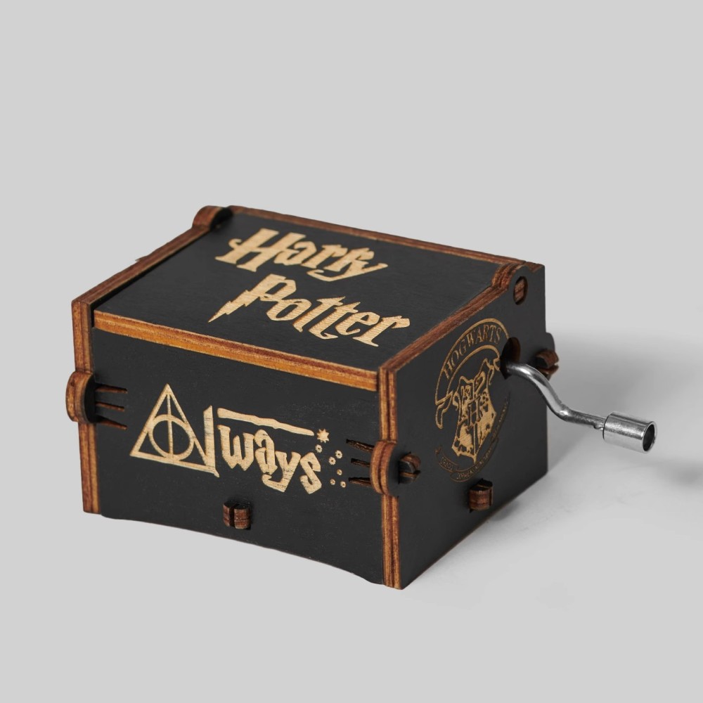 Gothic Harry Potter Hand-Crank Music Box – Dark Humour Wizard Desk Figurine