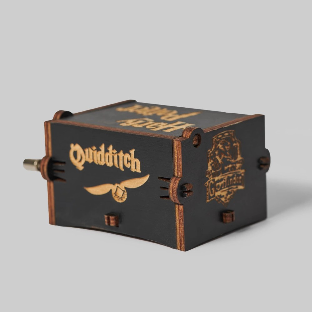 Gothic Harry Potter Hand-Crank Music Box – Dark Humour Wizard Desk Figurine