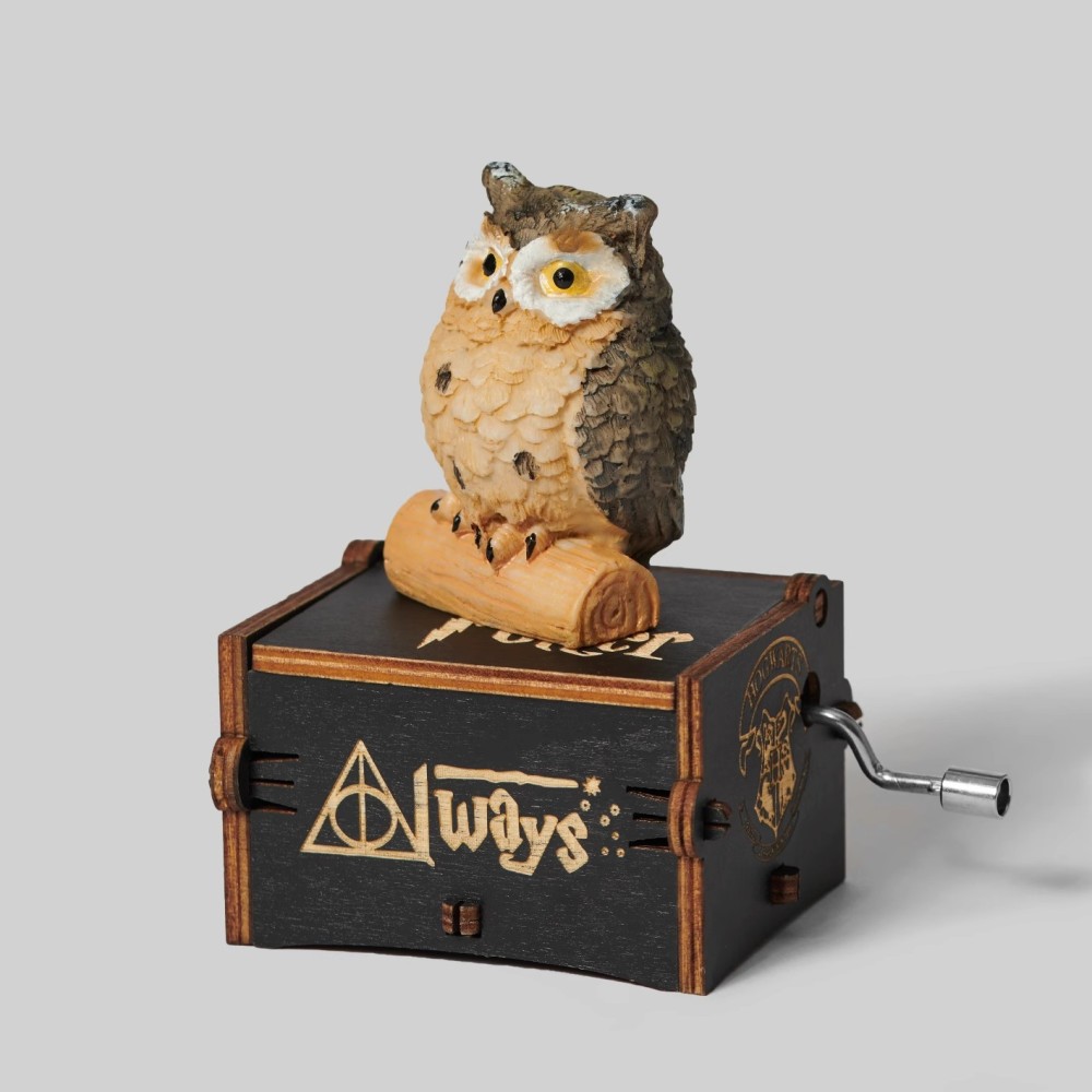 Gothic Harry Potter Hand-Crank Music Box – Dark Humour Wizard Desk Figurine