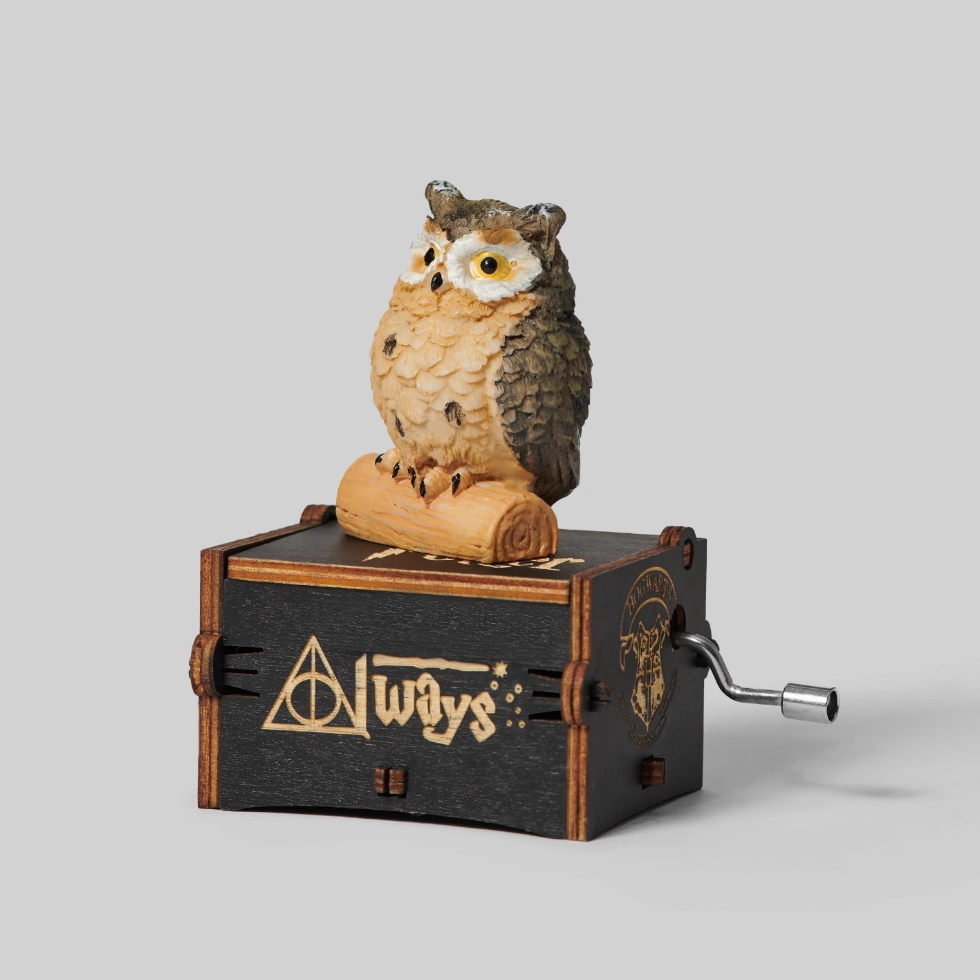 Gothic Harry Potter Hand-Crank Music Box – Dark Humour Wizard Desk Figurine