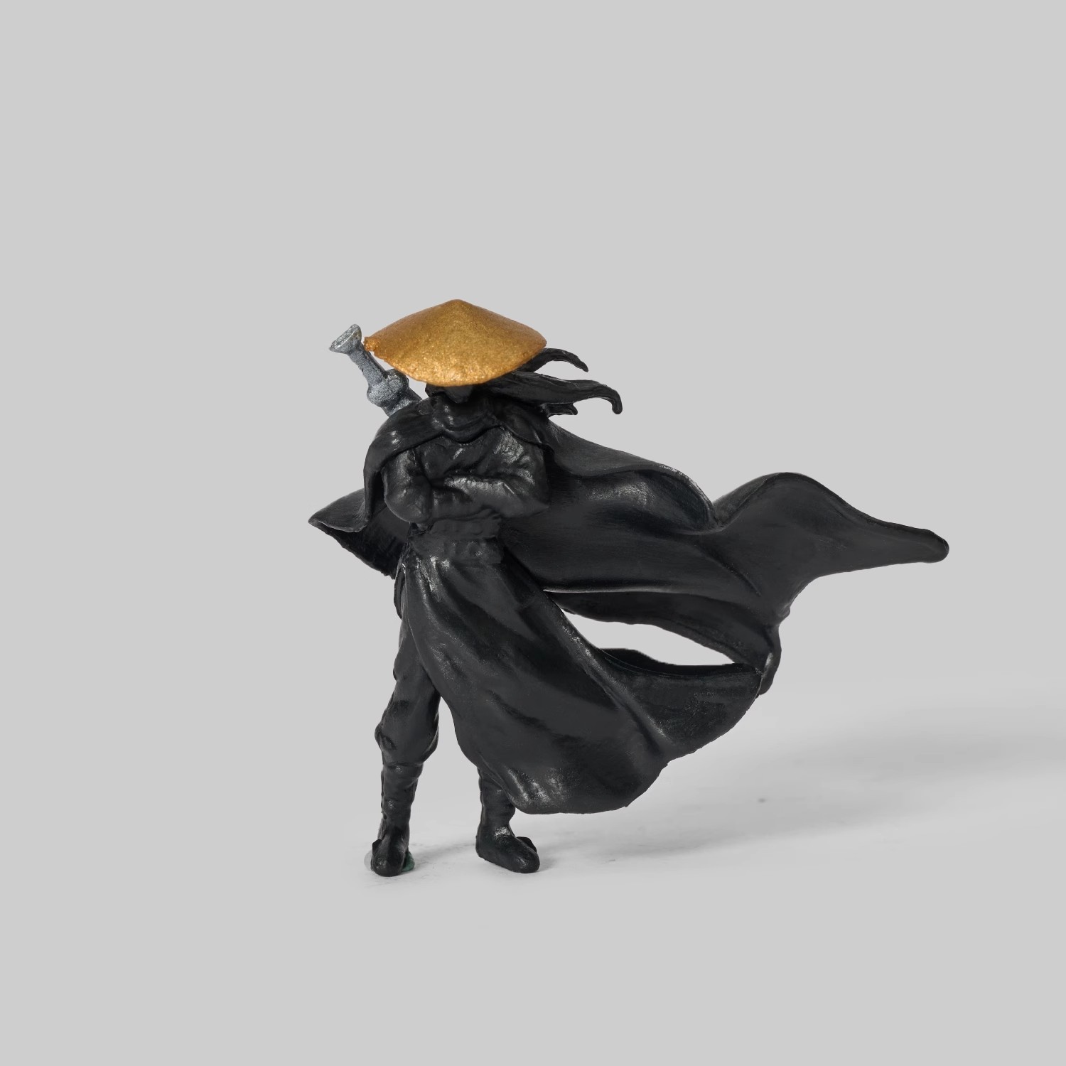 2-Piece Dark Warrior Figurine Set – Gothic Samurai Desk Decor Miniatures