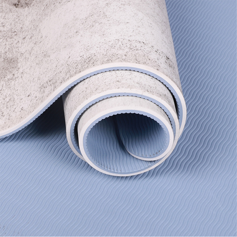 New digital printing dry wet anti slip pu tpe yoga mat dynamic rebound