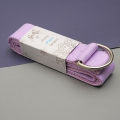 New Dual Color Soft Polyester Cotton Non Slip Yoga Stretching Strap