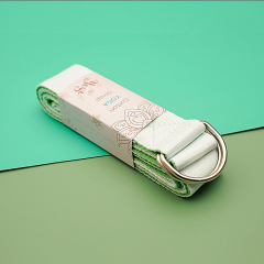 New Dual Color Soft Polyester Cotton Non Slip Yoga Stretching Strap