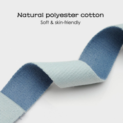 New Dual Color Soft Polyester Cotton Non Slip Yoga Stretching Strap