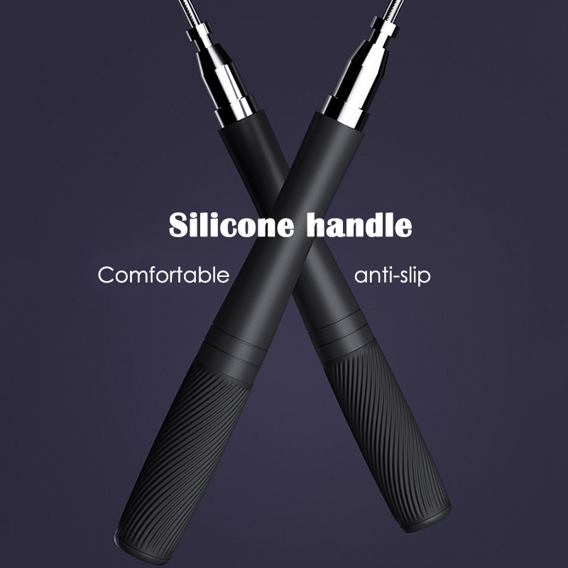 Professional-level innovative self-locking racing comfortable silicone handle skipping rope
