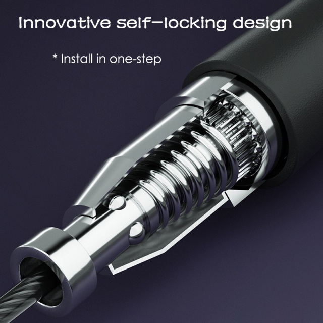 Professional-level innovative self-locking racing comfortable silicone handle skipping rope