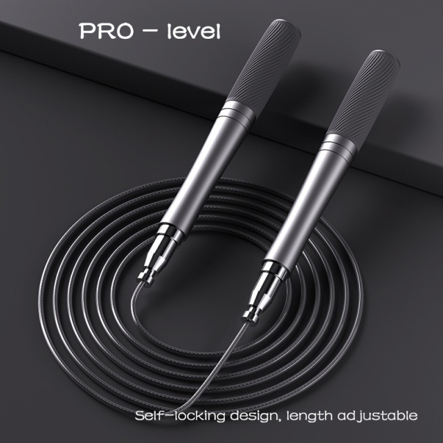 Professional-level innovative self-locking racing comfortable silicone handle skipping rope