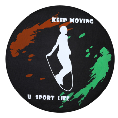 Professional 7mm thick non slip high density pvc black skipping mat excellent rebound