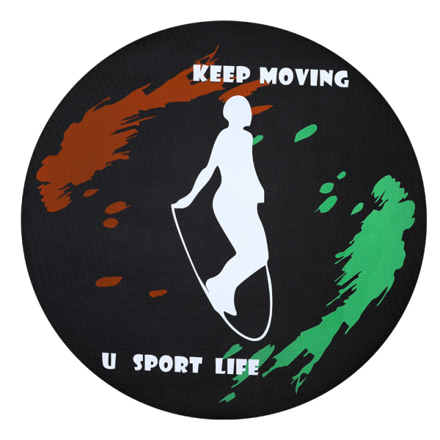 Professional 7mm thick non slip high density pvc black skipping mat excellent rebound