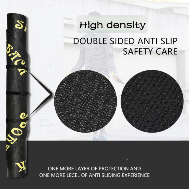 Professional 7mm thick non slip high density pvc black skipping mat excellent rebound