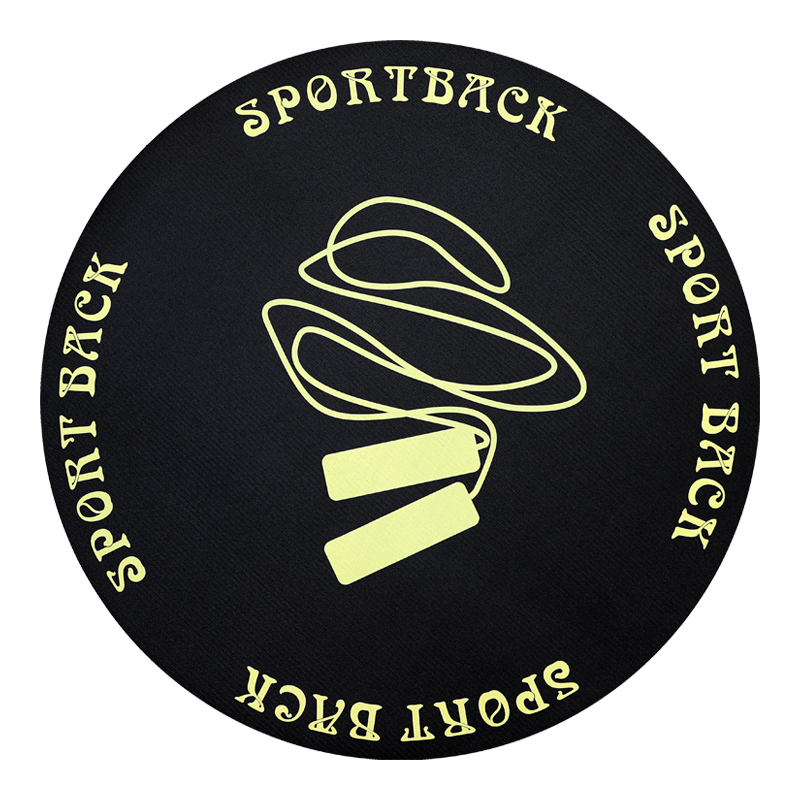Professional 7mm thick non slip high density pvc black skipping mat excellent rebound