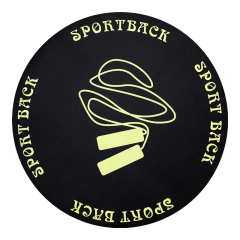 Professional 7mm thick non slip high density pvc black skipping mat excellent rebound