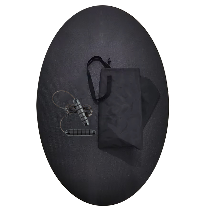 Professional 7mm thick non slip high density pvc black skipping mat excellent rebound