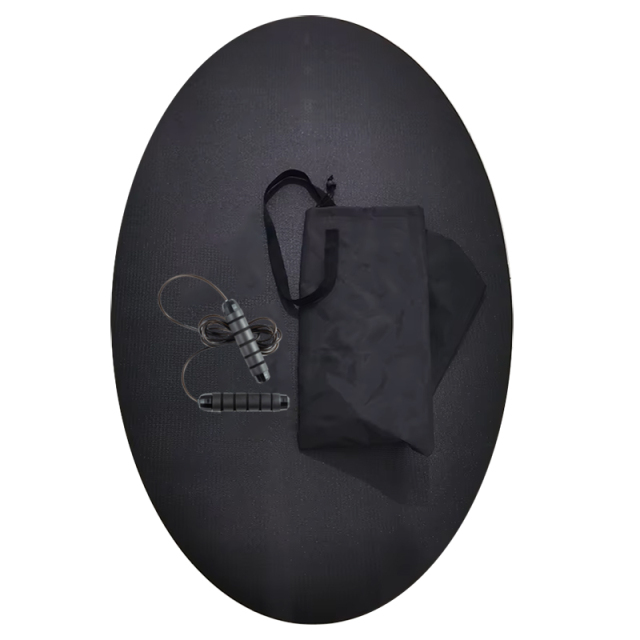 Professional 7mm thick non slip high density pvc black skipping mat excellent rebound