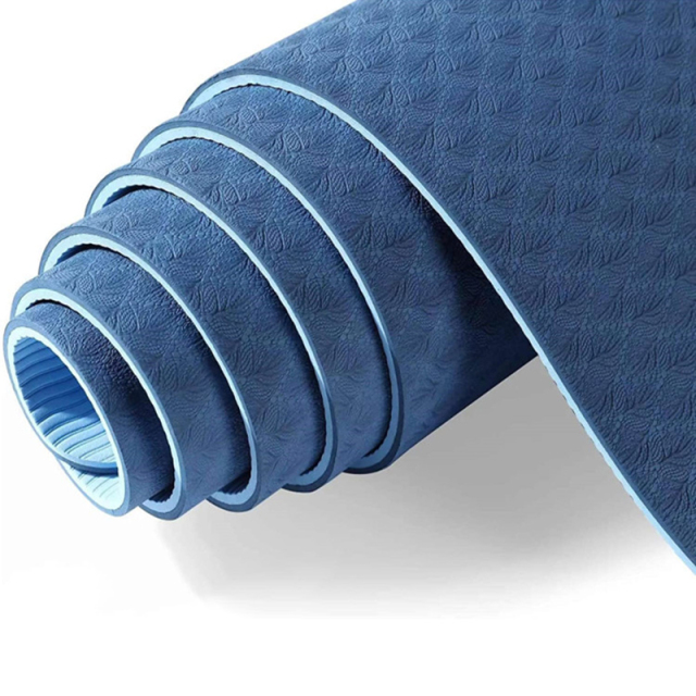 Factory Direct Custom Printing Quality Non Slip TPE Yoga Mat Double Layer