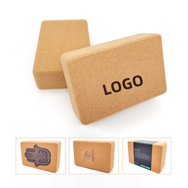 High Density Eco Friendly Non Slip Natural Cork Yoga Block