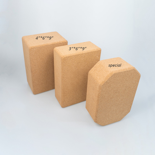 High Density Eco Friendly Non Slip Natural Cork Yoga Block