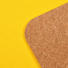 Eco Friendly Cork TPE Non Slip Yoga Mat Custom Logo Aligment Printed Natural Cork Yoga Mat