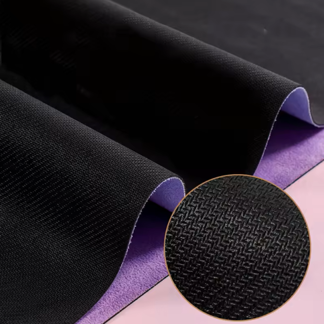 Custom printing dry wet anti-slip soft suede natural rubber yoga mat