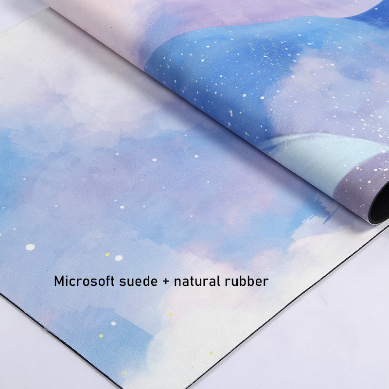 Custom printing dry wet anti-slip soft suede natural rubber yoga mat