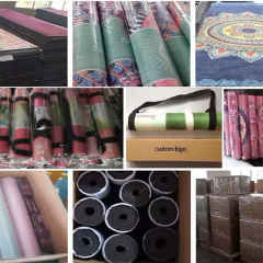 Custom printing dry wet anti-slip soft suede natural rubber yoga mat