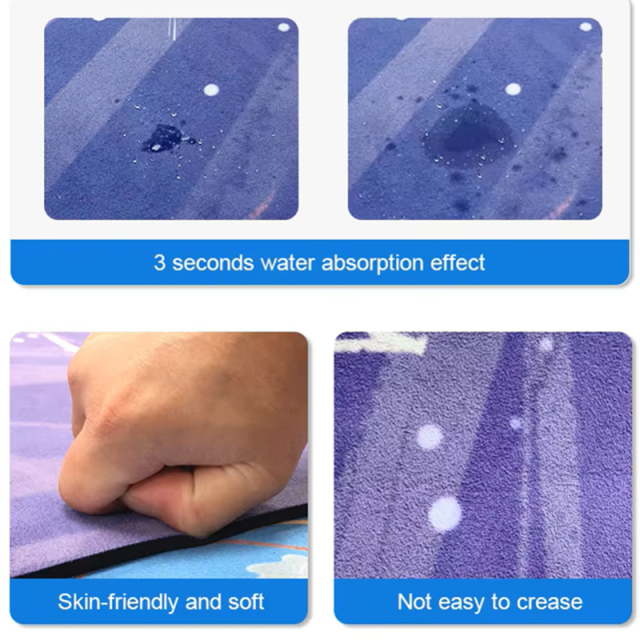 Custom printing dry wet anti-slip soft suede natural rubber yoga mat