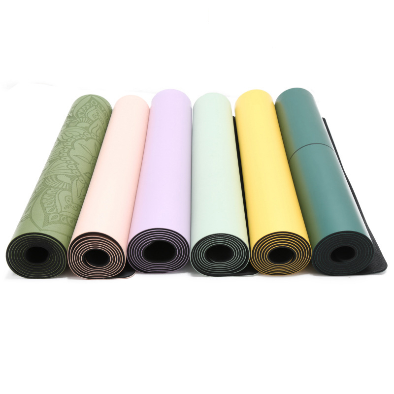 Factory wholesale custom printing sustainable non slip pu natural rubber yoga mat