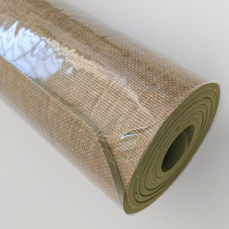 High Quality Eco Sustainable Non-Slip Jute Embedded Natural Rubber Yoga Mat