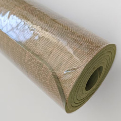 High Quality Eco Sustainable Non-Slip Jute Embedded Natural Rubber Yoga Mat