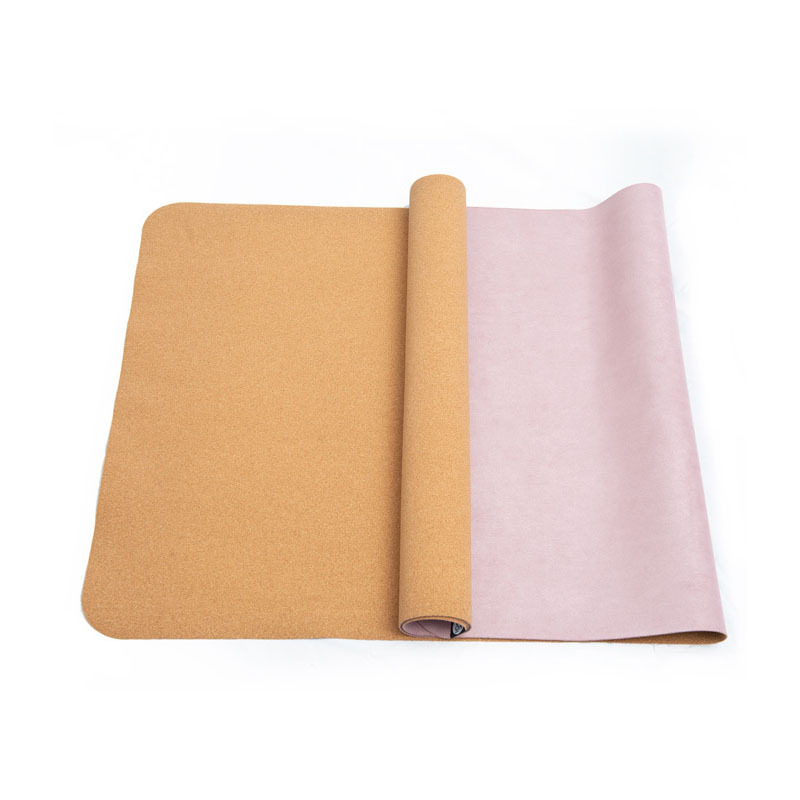 Reversible Cork & Deerskin Suede Yoga Towel | Non-Slip Sweat-Wicking PVC-Free Yoga Mat Cover