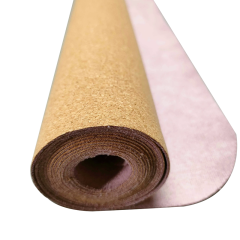 Reversible Cork & Deerskin Suede Yoga Towel | Non-Slip Sweat-Wicking PVC-Free Yoga Mat Cover