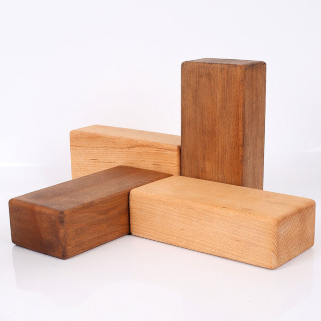 Natural Solid Beech Wood Yoga Block | Iyengar Professional Yoga Prop