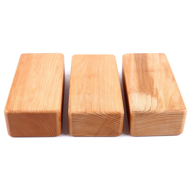 Natural Solid Beech Wood Yoga Block | Iyengar Professional Yoga Prop