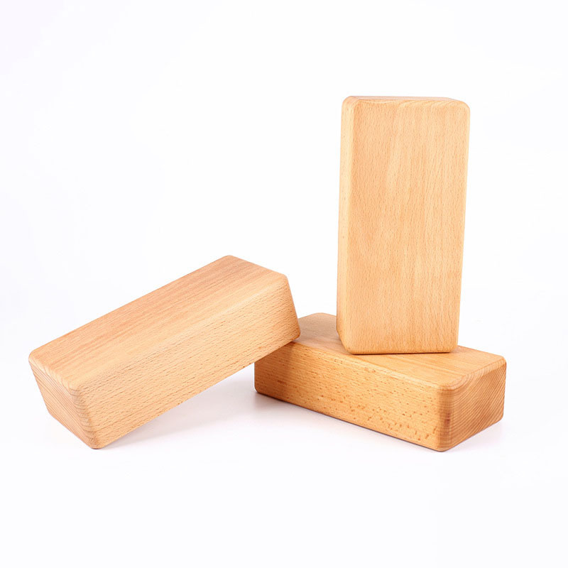 Natural Solid Beech Wood Yoga Block | Iyengar Professional Yoga Prop