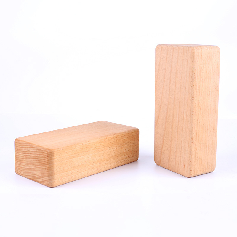 Natural Solid Beech Wood Yoga Block | Iyengar Professional Yoga Prop